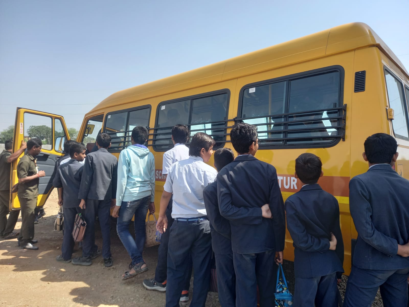 Students Boarding Bus